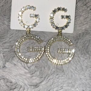 Elegant Gold Crystal Earrings